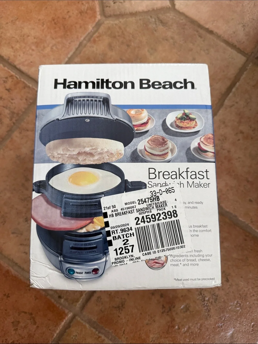 Hamilton Beach Black Breakfast Sandwich Maker